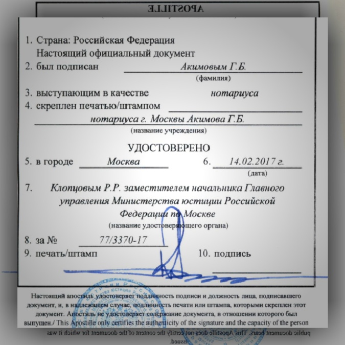 Имеет ли значение место, где выдавался документ, при апостилировании